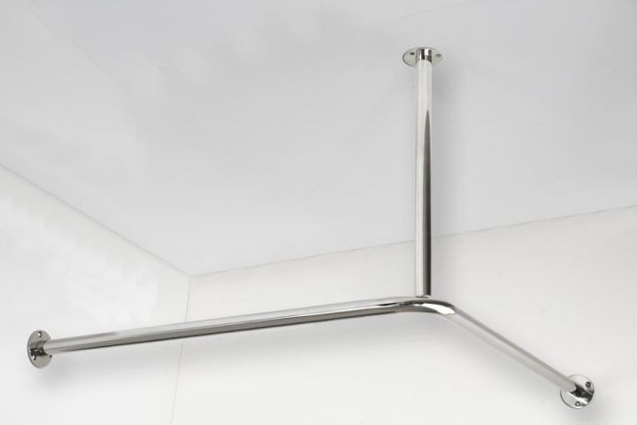 Barre De Douche Angle Sans Percer – Delicatesse Beaute concernant Fixation Pommeau Douche Sans Percer