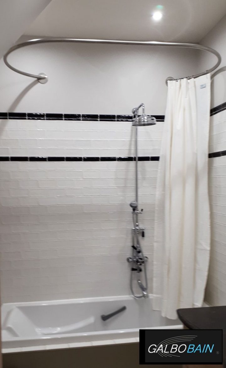 Barre De Rideau De Douche Circulaire Murale 90 | Rideau pour Tringle Rideau Douche Angle Barre De Rideau De Douche Circulaire Murale 90 | Rideau pour Tringle Rideau Douche Angle