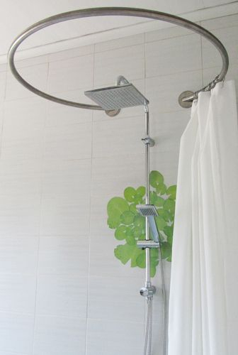 Barre-Rideau-De-Douche-Circulaire-Et-Baignoire … | Paroi tout Rideau Et Voilage Sur Même Tringle