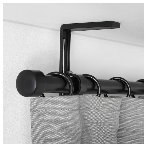 Betydlig Support Mural/Plafond – Noir | Tringle Rideau intérieur Tringle A Rideau Noir