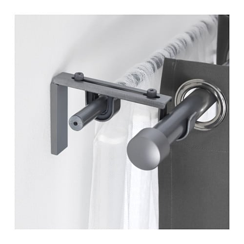 Betydlig Support Pour Tringle À Rideaux – Gris Argent – Ikea à Rideaux Argenté