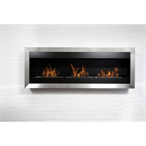 Bio-Blaze – Grande Cheminée Bio Éthanol Design Inox Noire tout Cheminée Electrique Pas Cher