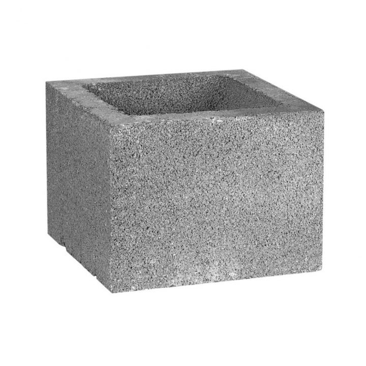 Bloc Pilier Béton 26X26 Cm Gris A Enduire , Ht 20 Cm à Chapeau De Cheminée En Béton