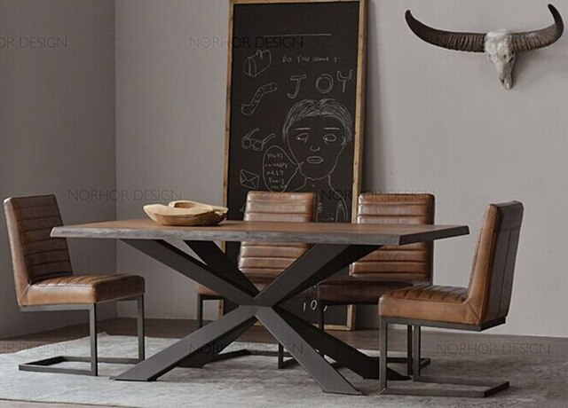 Bois Américain Table À Manger Et Salon Vaisselle De Table serapportantà Table Salle A Manger Bois Et Fer