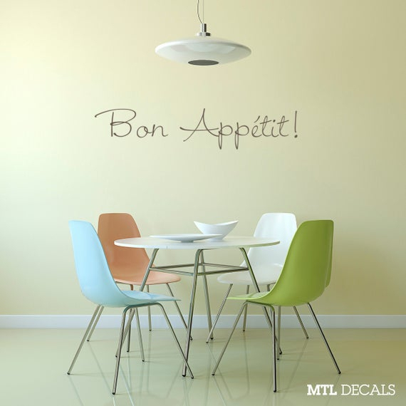 Bon Appétit Sticker Mural-Décor De Salle À Manger / | Etsy serapportantà Stickers Salle A Manger