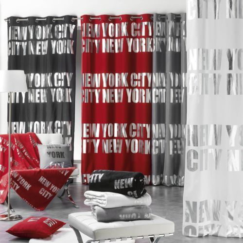 Bonareva – Rideau – Oeillets – 140 X 260 Cm – Argent – New dedans Rideau Personnalisé Pas Cher