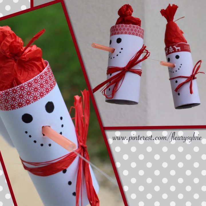 Bonhomme De Neige Sur Un Fil Avec Rouleau Papier Wc Et encequiconcerne Activité Avec Des Rouleaux De Papier Toilette