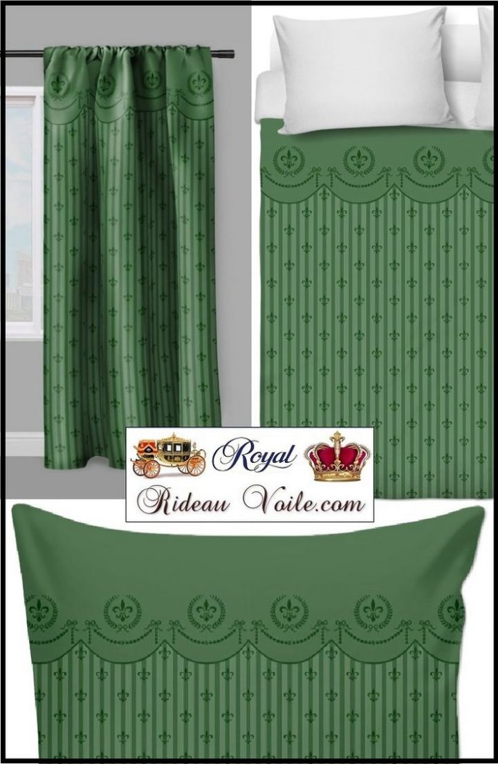 Boutique D'Éditeur Ameublement Haut Gamme Tissu Vert Rayé concernant Rideaux 3M De Haut