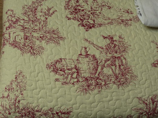 Boutis Toile De Jouy Rose 230/250 Cm avec Rideaux Toile De Jouy Rouge Boutis Toile De Jouy Rose 230/250 Cm avec Rideaux Toile De Jouy Rouge