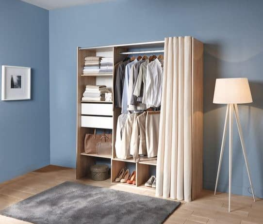 Brico Dépôt : Dressing Avec Rideau 120 À 180 X 200 Cm À 79 concernant Rideaux Led Pas Cher Brico Dépôt : Dressing Avec Rideau 120 À 180 X 200 Cm À 79 concernant Rideaux Led Pas Cher