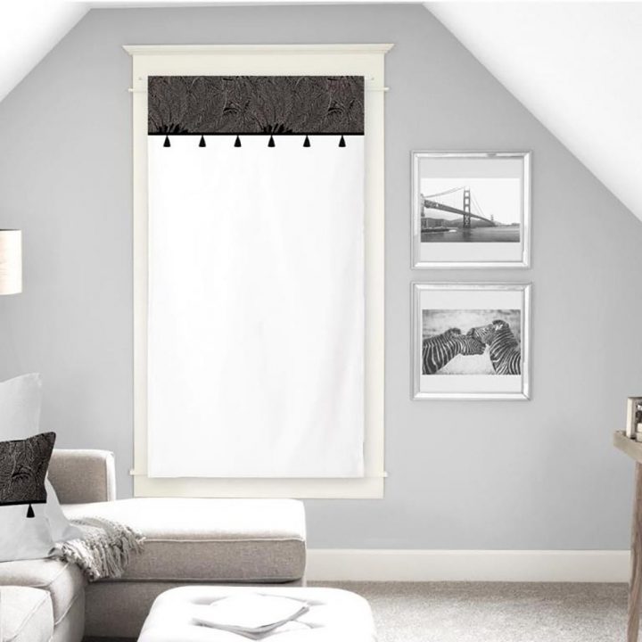 Brise Bise 60X120 Cm Oasis En Coton – Decoratie.fr avec Rideaux Fenetre 60X120