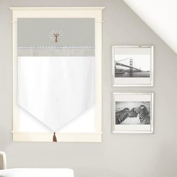 Brise Bise 60X90 Cm Tendresse En Coton – Decoratie.fr pour Rideaux 60X90