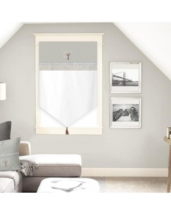 Brise Bise 60X90 Cm Tendresse En Coton – Decoratie.fr tout Rideaux 60X90
