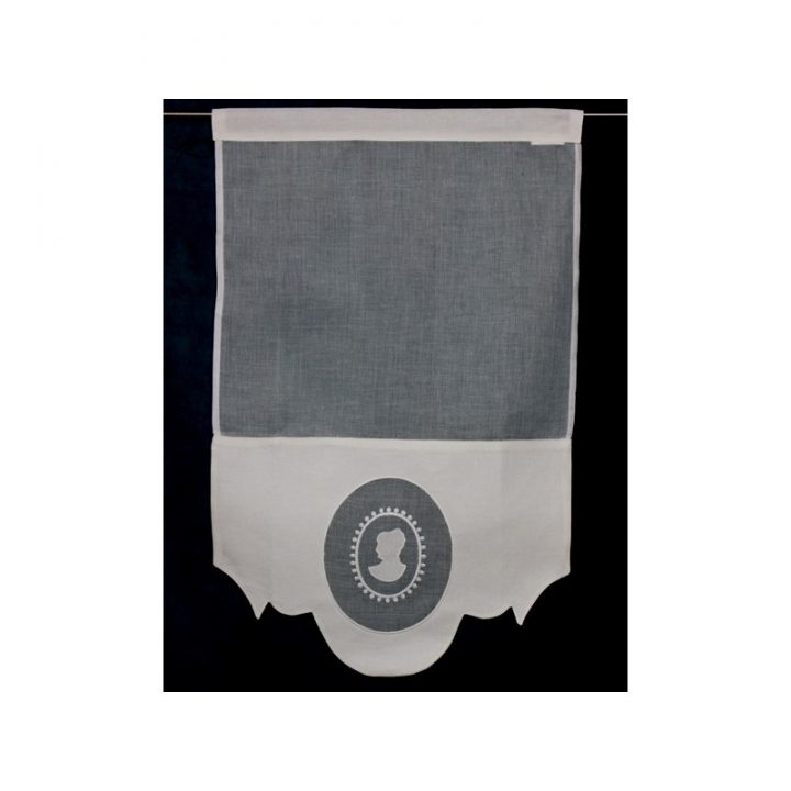 Brise Bise Camée Blanc 69X90 pour Rideaux 60X90