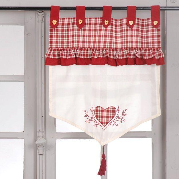 Brise Bise Carreaux Rouge Coeur L60 X H70 Cm Amadeus intérieur Rideaux Amadeus Brise Bise Carreaux Rouge Coeur L60 X H70 Cm Amadeus intérieur Rideaux Amadeus