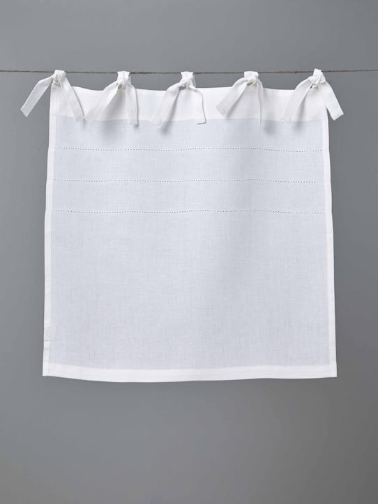 Brise Bise En Lin – Blanc – 2 | Rideaux, Voilage, Tissus dedans Rideaux Fenetre 60X120