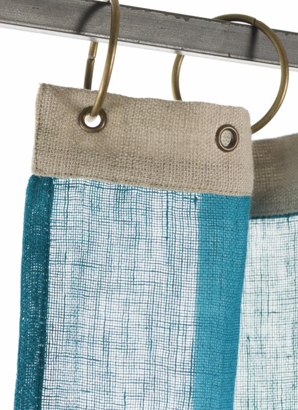 Brise Voilage En Lin – Canard pour Rideaux Occultants Bleu Canard