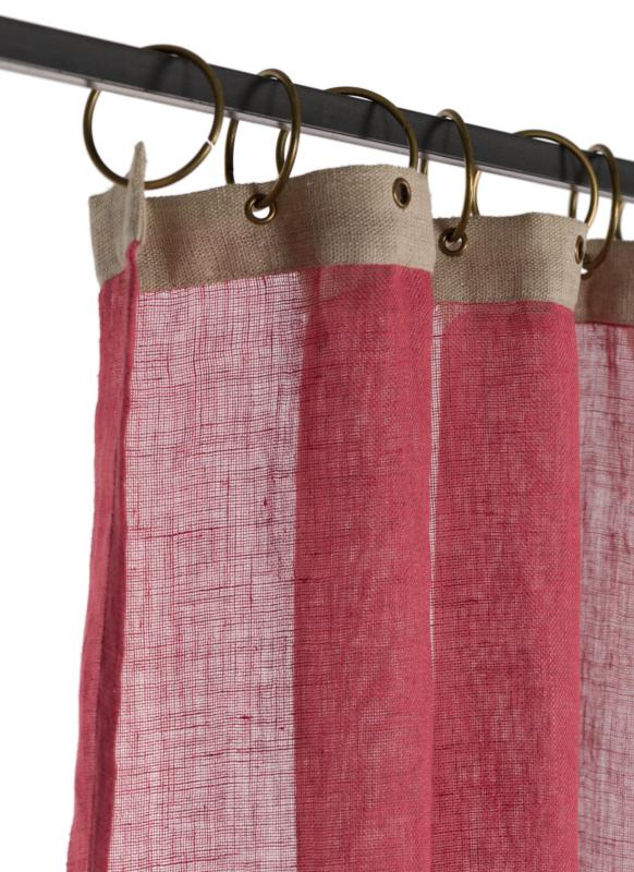 Brise Voilage En Lin – Framboise à Rideau Framboise