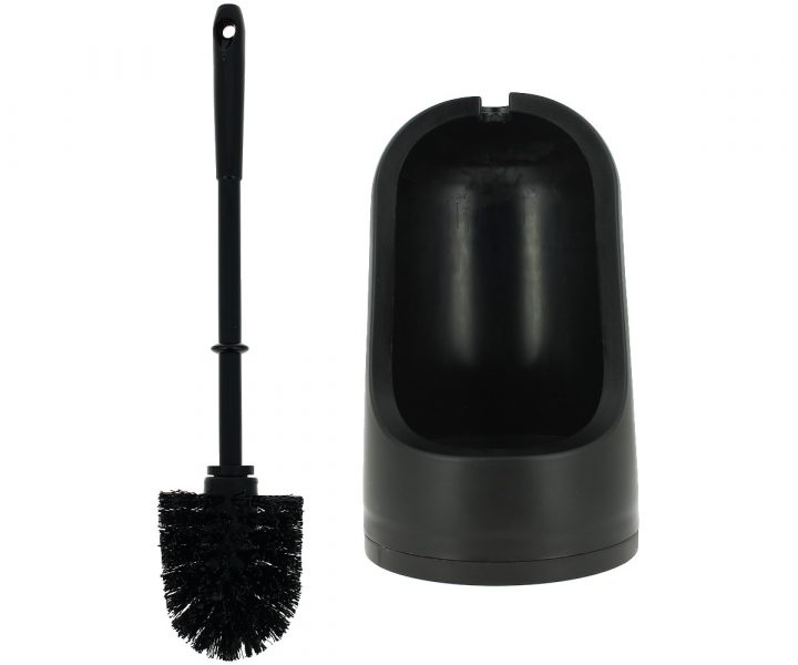 Brosse De Toilette Wc Deco Noir Design Pot Support Slim – 4013 avec Balai Toilette