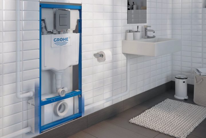 Broyeur Wc Suspendu Watermatic Et Bati Support Grohe destiné Broyeur Toilette