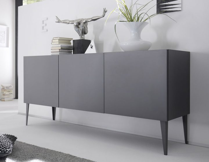 Buffet Bas Gris Clair dedans Meuble De Salle A Manger Contemporain