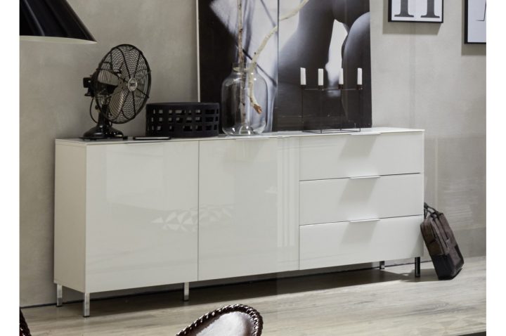 Buffet De Salle À Manger Blanc Contemporain Pour Salle À pour Meuble De Salle A Manger Contemporain