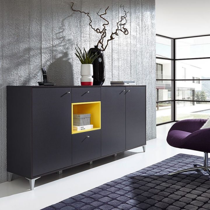 Buffet Enfilade Moderne Couleur Gris Et Jaune | Muebles destiné Meuble Salle A Manger Suspendu Buffet Enfilade Moderne Couleur Gris Et Jaune | Muebles destiné Meuble Salle A Manger Suspendu
