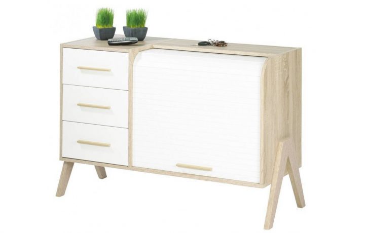 Buffet Style Scandinave 3 Tiroirs Et 1 Rideau Déroulant pour Rideau Style Scandinave Buffet Style Scandinave 3 Tiroirs Et 1 Rideau Déroulant pour Rideau Style Scandinave