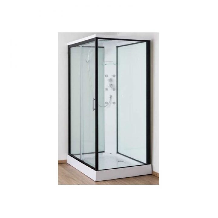 Cabine De Douche Ankara 90X120X226 Cm Gauche Noir Et Blanc avec Notice De Montage Cabine De Douche