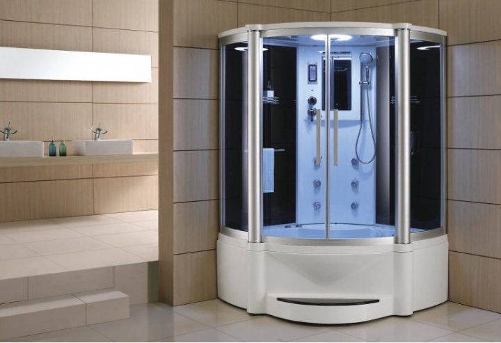 Cabine De Douche Hydromassante Avec Hammam Et Baignoire At serapportantà Cabine De Douche Avec Siège Intégré