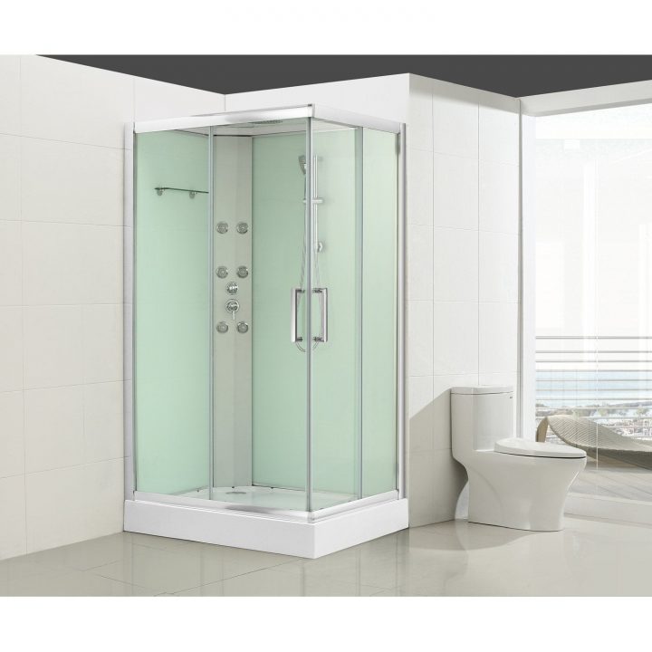 Cabine De Douche L.120 X L.90 Cm, Verre Transparent, Quad serapportantà Cabine De Douche 120 90