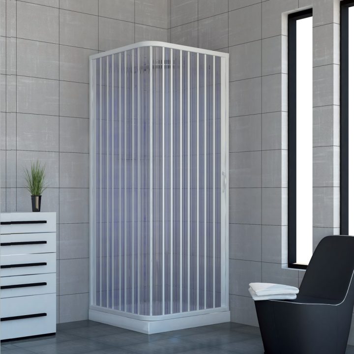 Cabine De Douche Paroi De Douche En Pvc Acquario 100X100 destiné Paroi De Douche En Plastique