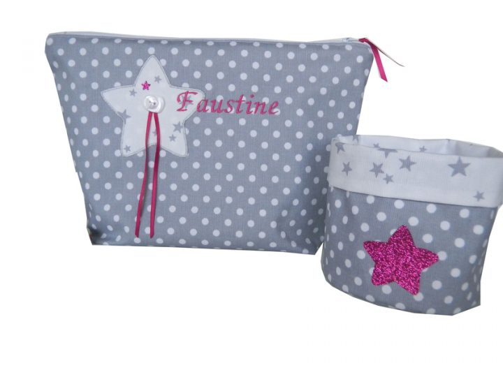 Cadeau Naissance Fille : Grande Trousse De Toilette avec Trousse De Toilette Bébé Pas Cher