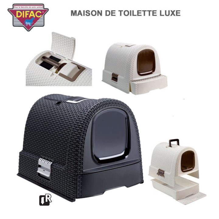Caisse Litière Pour Chat Toilette De Luxe serapportantà Toilettes Pour Chat