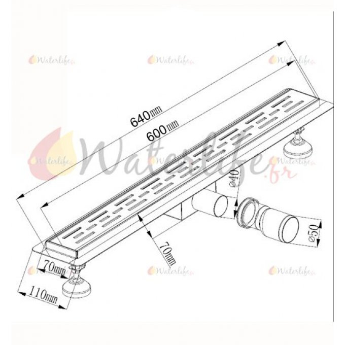 Caniveau Ecoulement Linéaire Pour Douche À L'Italienne dedans Dimensions Douche À L Italienne