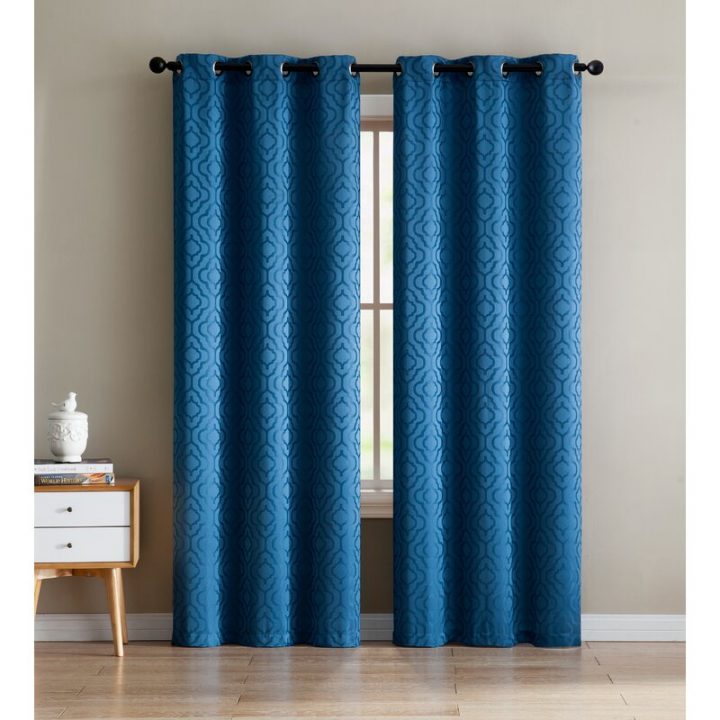 Canora Grey Panneaux De Rideaux En Jacquard Avec Motif à Rideaux Motif Geometrique Canora Grey Panneaux De Rideaux En Jacquard Avec Motif à Rideaux Motif Geometrique