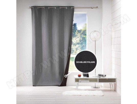 Cdaffaires Rideau A Oeillets 140 X 260 Cm Jacquard Polaire intérieur Rideau Doublé Polaire