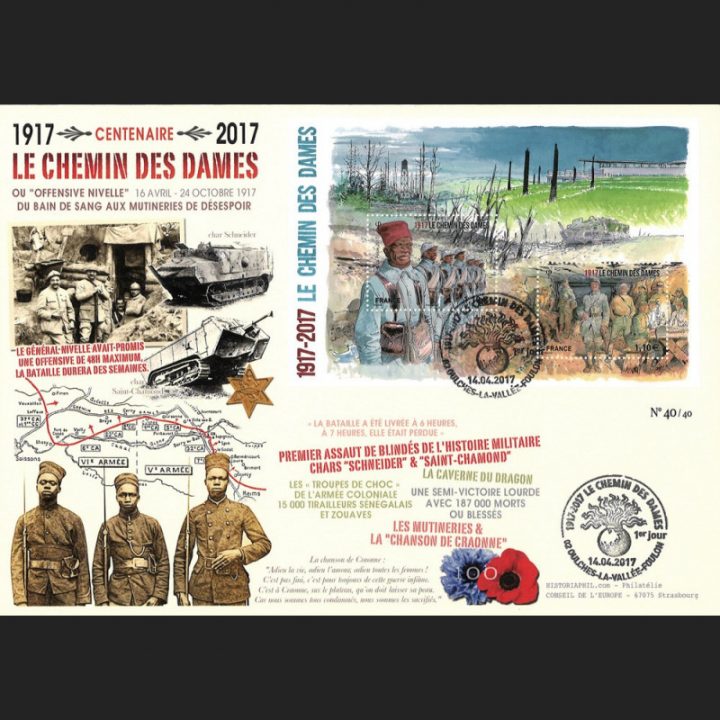 Cent17-4 : 2017 Maxi-Fdc France "100. Bataille Chemin Des à Chemin De Vie 9 En 2017