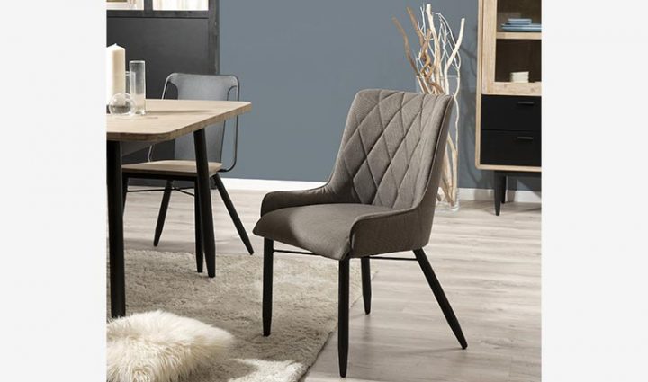 Chaise En Tissu Et Métal De Salle À Manger Nero dedans Chaises De Salle À Manger Design