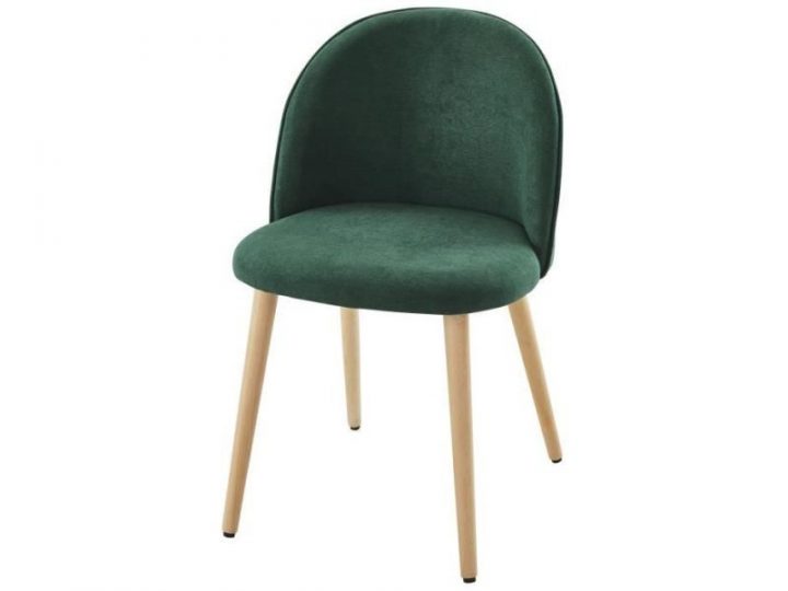 Chaise Macaron Chaise De Salle A Manger – Tissu Vert destiné Chaise De Salle A Manger Conforama