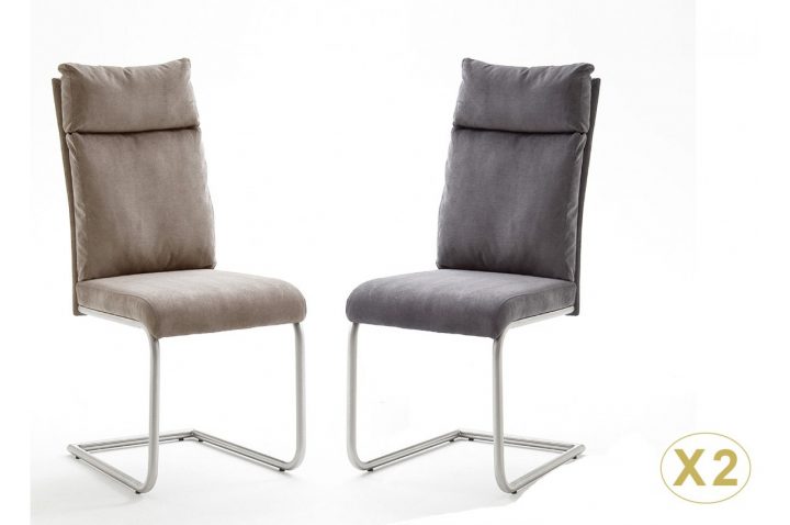 Chaise Tissu Gris Ou Marron Clair Avec Poignée Pour Salle pour Chaises De Salle À Manger Design