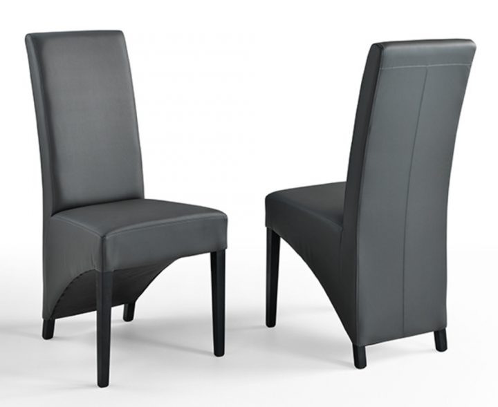 Chaise Toronto Gris/Pieds Noirs intérieur Fauteuil De Salle À Manger