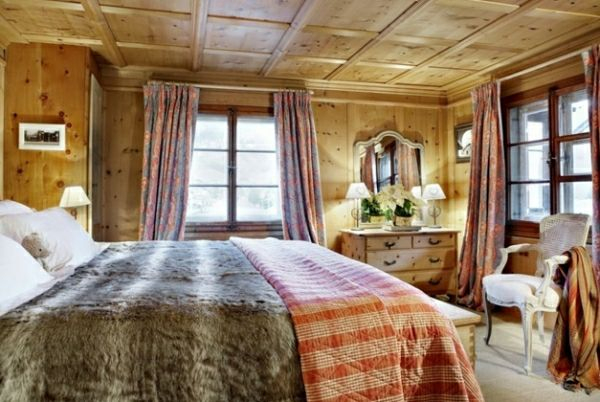 Chalet Rustique : 75 Idées D'Aménagement Avec Style intérieur Rideaux Style Chalet
