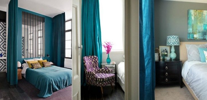 Chambre Bleu Canard Avec Quelle Couleur : Toutes Nos Idées serapportantà Rideaux Occultants Bleu Canard