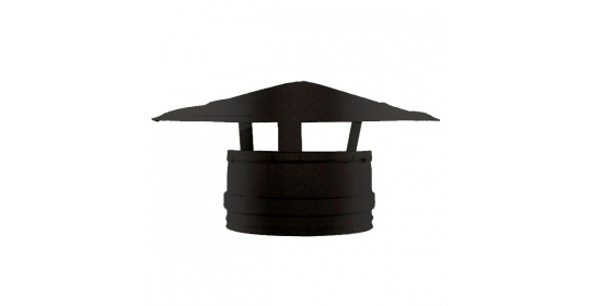 Chapeau Chinois Double Paroi Noir / Anthracite – Brico encequiconcerne Chapeau Chinois Cheminée