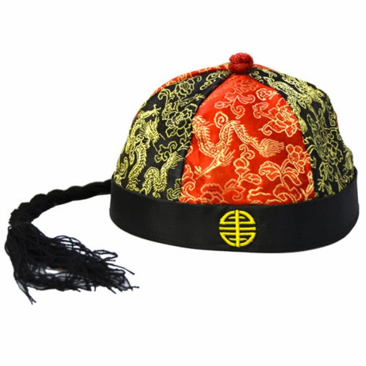 Chapeau Mandarin Tissu tout Chapeau Chinois Cheminée