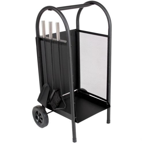 Chariot Transport Bois Cheminée, Complet Avec Accessoires tout Accessoires Pour Cheminée