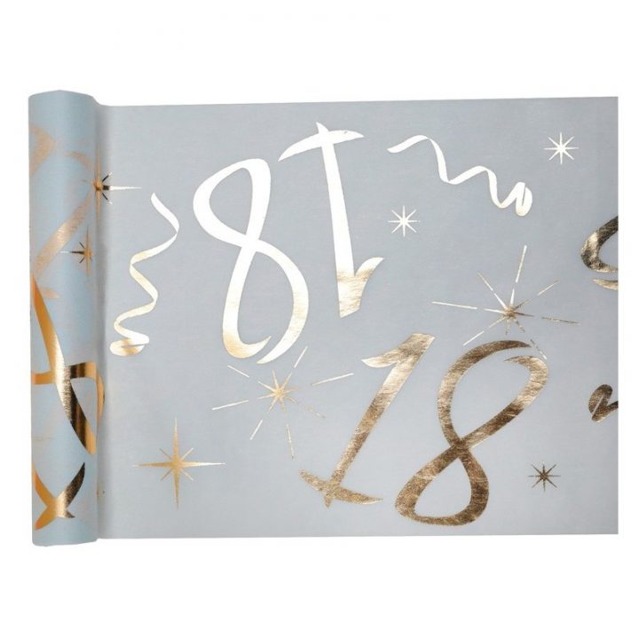 Chemin De Table – 30 Cm X 5 M – Blanc Et Doré | Le Géant intérieur Chemin De Table Doré