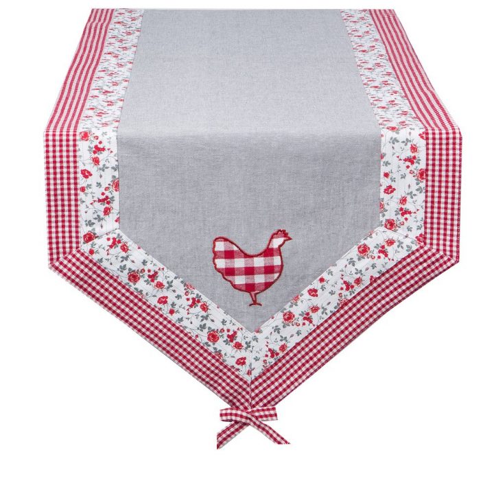 Chemin De Table 45 X 200 Cm Coloris Gris – Vichy | Maison pour Chemin De Table Vichy