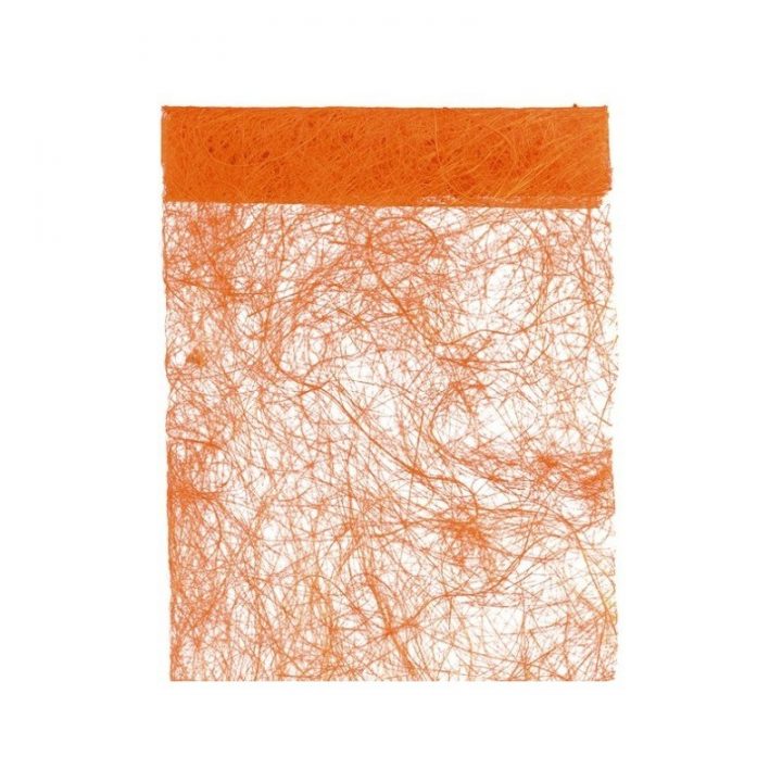 Chemin De Table Abaca Couleur 5 M : Achat Chemin De Table dedans Chemin De Table Orange